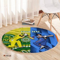 Custom Australia And India Cricket Round Carpet 2023 World Cup Final Together