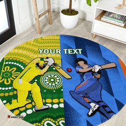 Custom Australia And India Cricket Round Carpet 2023 World Cup Final Together