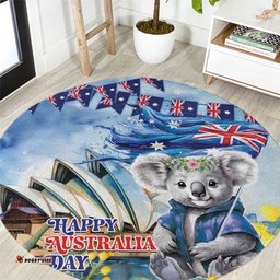 Koala Australia Day Round Carpet Proud Aussie Sydney Opera House