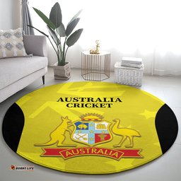 Australia Cricket Round Carpet 2024 World Cup Go Aussie Gold Version