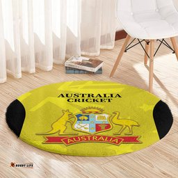 Australia Cricket Round Carpet 2024 World Cup Go Aussie Gold Version