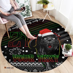 Custom Panthers Rugby Round Carpet Go The Mighty Panthers 2023 Christmas Vibe Unique