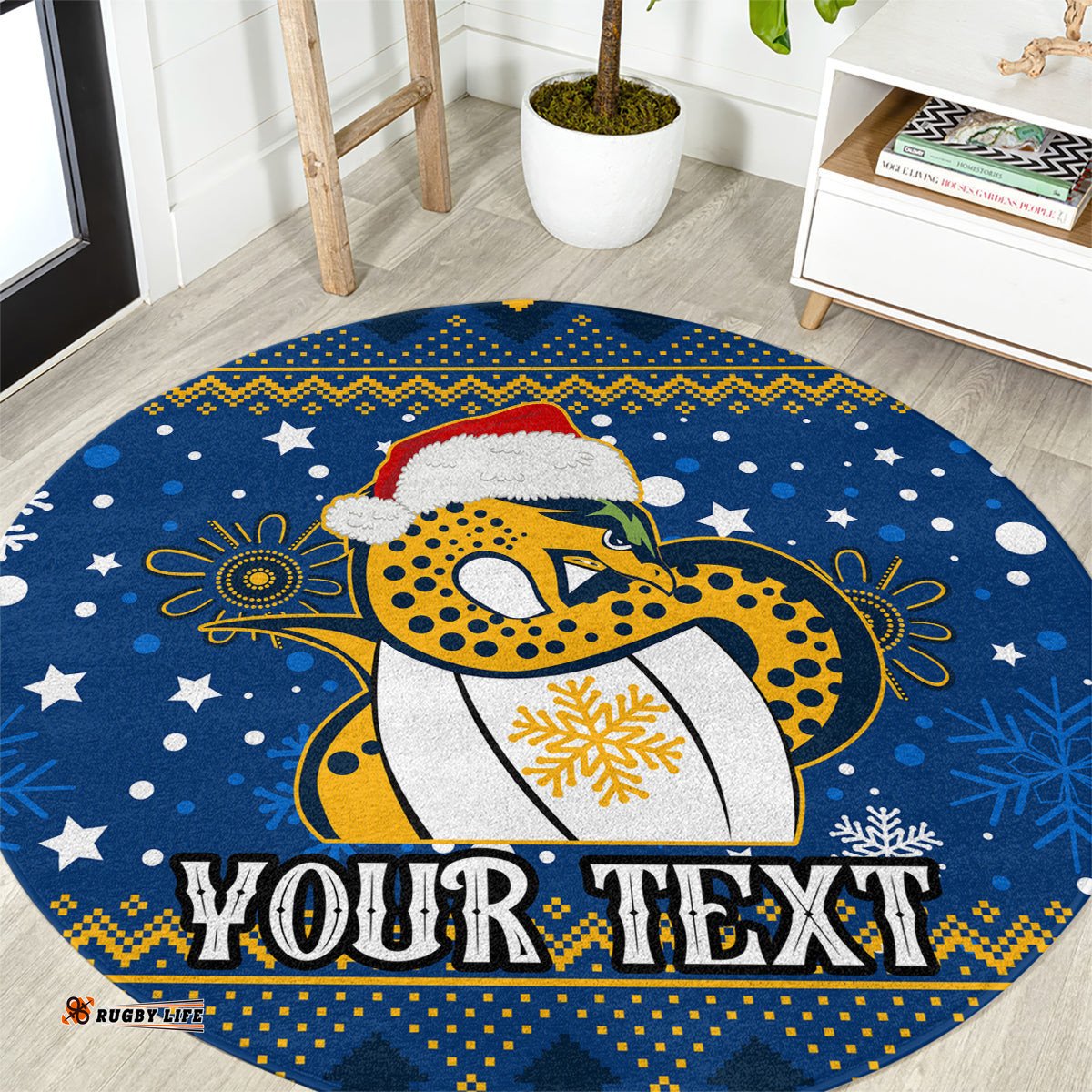 Custom Eels Rugby Round Carpet Chirstmas Vibe 2023