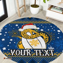 Custom Eels Rugby Round Carpet Chirstmas Vibe 2023