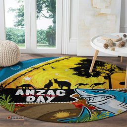 Sharks Rugby ANZAC Day Round Carpet Sharkies Rosemary Starry Night