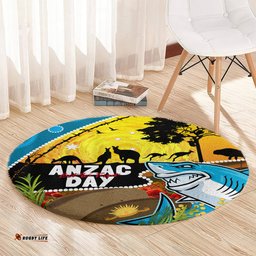 Sharks Rugby ANZAC Day Round Carpet Sharkies Rosemary Starry Night