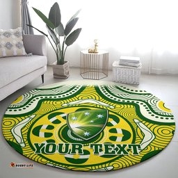 Custom Australia Cricket Round Carpet Boxing Day 2023 Test Indigenous Art