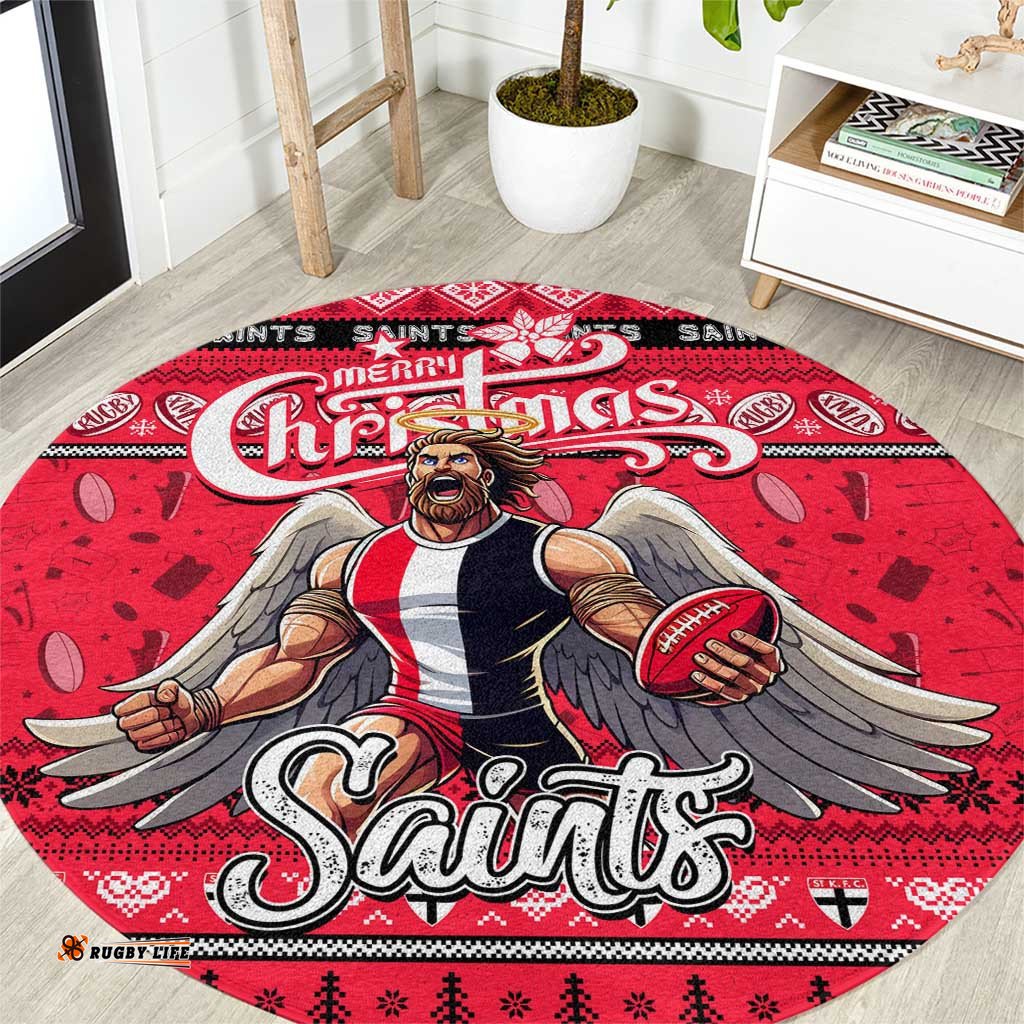 Saints Football Xmas Round Carpet Australia AFL Mascot