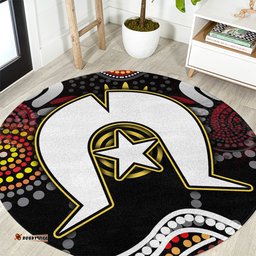 Torest Trait Islands Mix Aboriginal Pattern Round Carpet