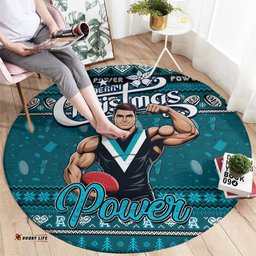 Power Football Xmas Round Carpet Australia AFL Mascot