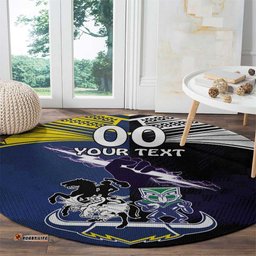 Custom Dragons Cowboys Combine Storm Warriors Round Carpet Sport Style Version 01