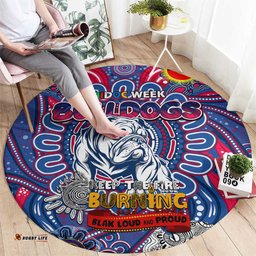Western Bulldogs NAIDOC Week 2024 Round Carpet Mascot Football DT02