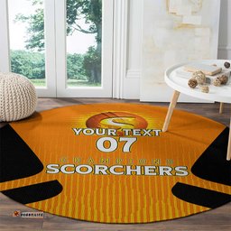 Custom Scorchers Cricket Champions 2023 Round Carpet Made Tough