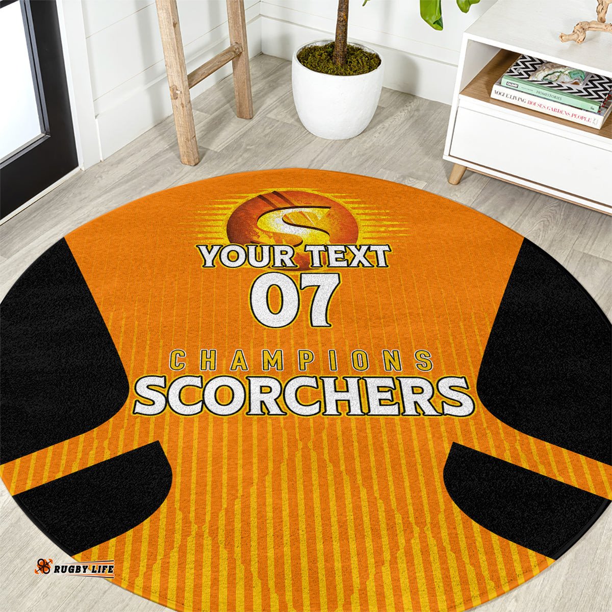 Custom Scorchers Cricket Champions 2023 Round Carpet Made Tough