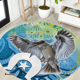 Vivid Kookaburra NAIDOC 2024 Round Carpet Aboriginal Art Style