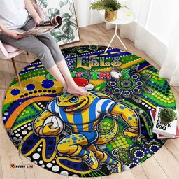 Merry Christmas Eels Round Carpet Aboriginal Santa Rugby Mascot Parramatta
