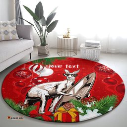Personalised Kangaroo Lover Round Carpet Australia Merry Christmas Aboriginal