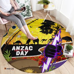 Storm ANZAC Day Round Carpet Rosemary Starring Night Style