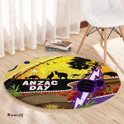 Storm ANZAC Day Round Carpet Rosemary Starring Night Style