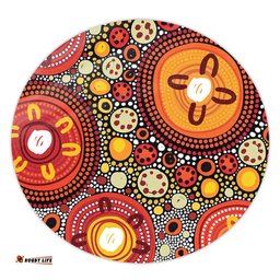 Amazing Aussie Australia Aboriginal Colorful Dot Art Inspired By Aboriginal Culture Round Rug