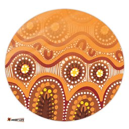 Amazing Aussie Australia Aboriginal Brown Aboriginal Dot Round Rug
