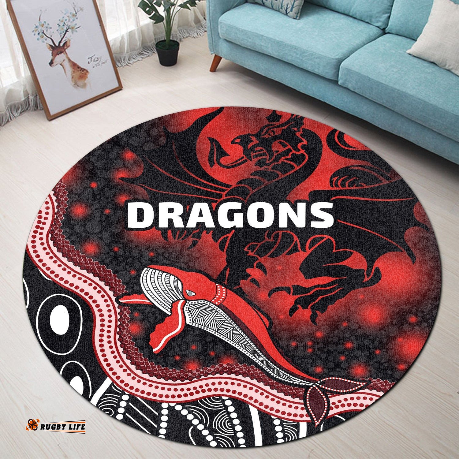 Dragons Round Carpet St. George Special Style