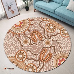 Amazing Aussie Australia Aboriginal Aboriginal Dot Design Artwork Round Rug
