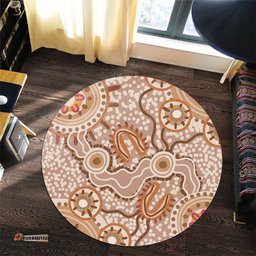 Amazing Aussie Australia Aboriginal Aboriginal Dot Design Artwork Round Rug