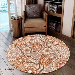 Amazing Aussie Australia Aboriginal Aboriginal Dot Design Artwork Round Rug
