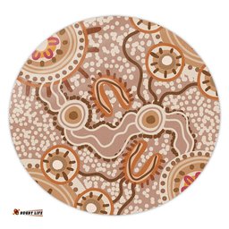 Amazing Aussie Australia Aboriginal Aboriginal Dot Design Artwork Round Rug