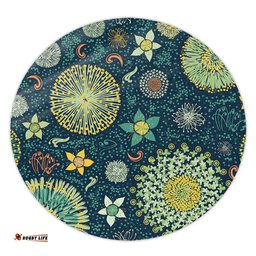 Amazing Aussie Australia Australian Colorful Flowers Background Round Rug