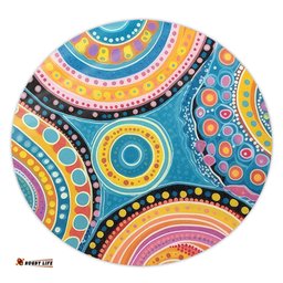 Amazing Aussie Australia Aboriginal Dots Art And Colorful Pattern Round Rug