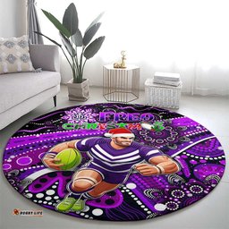Merry Christmas AFL Fremantle Freo Round Carpet Aboriginal Santa Football Mascot