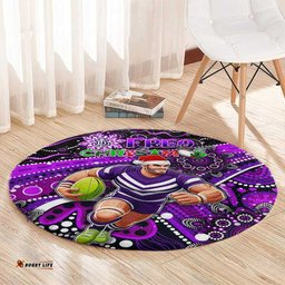 Merry Christmas AFL Fremantle Freo Round Carpet Aboriginal Santa Football Mascot