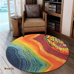Amazing Aussie Australia Aboriginal Australian Indigenous Aboriginal Art And Dot Painting Techniques Round Rug