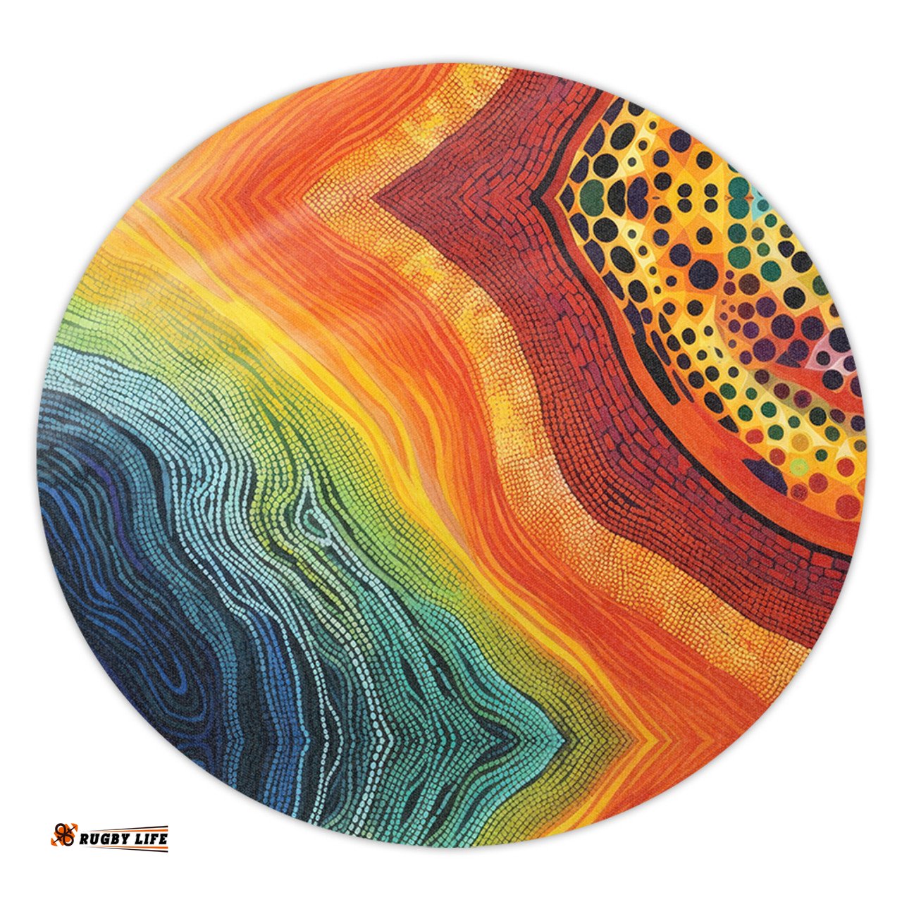 Amazing Aussie Australia Aboriginal Australian Indigenous Aboriginal Art And Dot Painting Techniques Round Rug