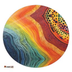 Amazing Aussie Australia Aboriginal Australian Indigenous Aboriginal Art And Dot Painting Techniques Round Rug