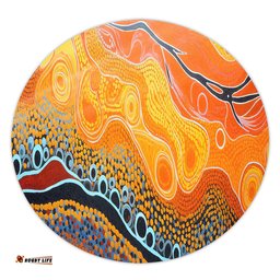 Amazing Aussie Australia Aboriginal Indigenous Aboriginal Art Dot Round Rug