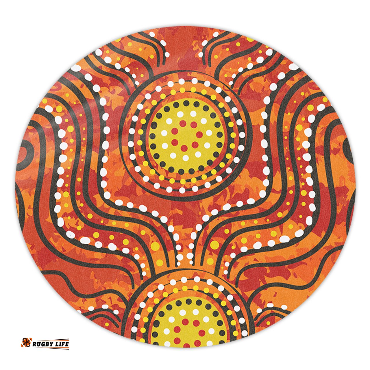 Amazing Aussie Australia Aboriginal Dot Art In Aboriginal Style Round Rug