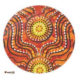Amazing Aussie Australia Aboriginal Dot Art In Aboriginal Style Round Rug