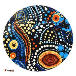 Amazing Aussie Australia Aboriginal Aboriginal Dreamtime Art Pattern Round Rug