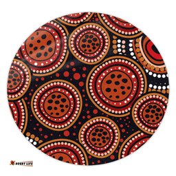 Amazing Aussie Australia Background Featuring Indigenous Dot Art Round Rug