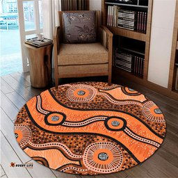 Amazing Aussie Australia Aboriginal Australian Aboriginal Background Round Rug