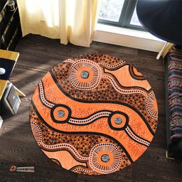 Amazing Aussie Australia Aboriginal Australian Aboriginal Background Round Rug