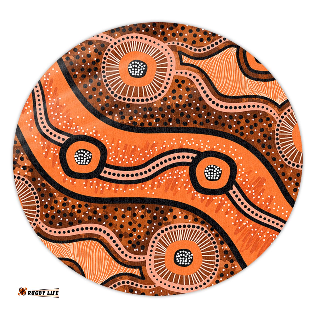 Amazing Aussie Australia Aboriginal Australian Aboriginal Background Round Rug