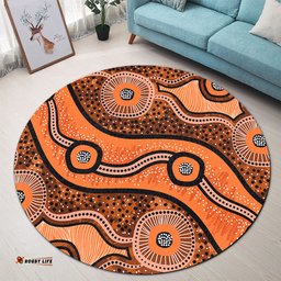 Amazing Aussie Australia Aboriginal Australian Aboriginal Background Round Rug