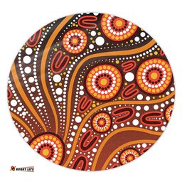 Amazing Aussie Australia Artistic Illustration Of Aboriginal Dot Painting Round Rug