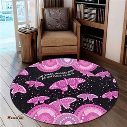 Amazing Aussie Australia Animals Aboriginal Your Wings Already Exist Aboriginal Pink Butterflies Art Inspired Round Rug