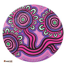 Amazing Aussie Australia Aboriginal Dot Patterns From Indigenous Australian Culture Round Rug