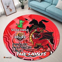Amazing Aussie Australia Dragons Australia Dragons Ball Aboriginal Inspired Indigenous Sport Style Round Rug